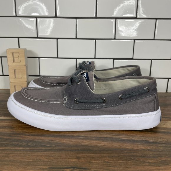 Sperry Cutter Men's Size 8 Shoes Gray Canvas 2 Eye Moc Toe Casual Sneaker - Picture 1 of 12